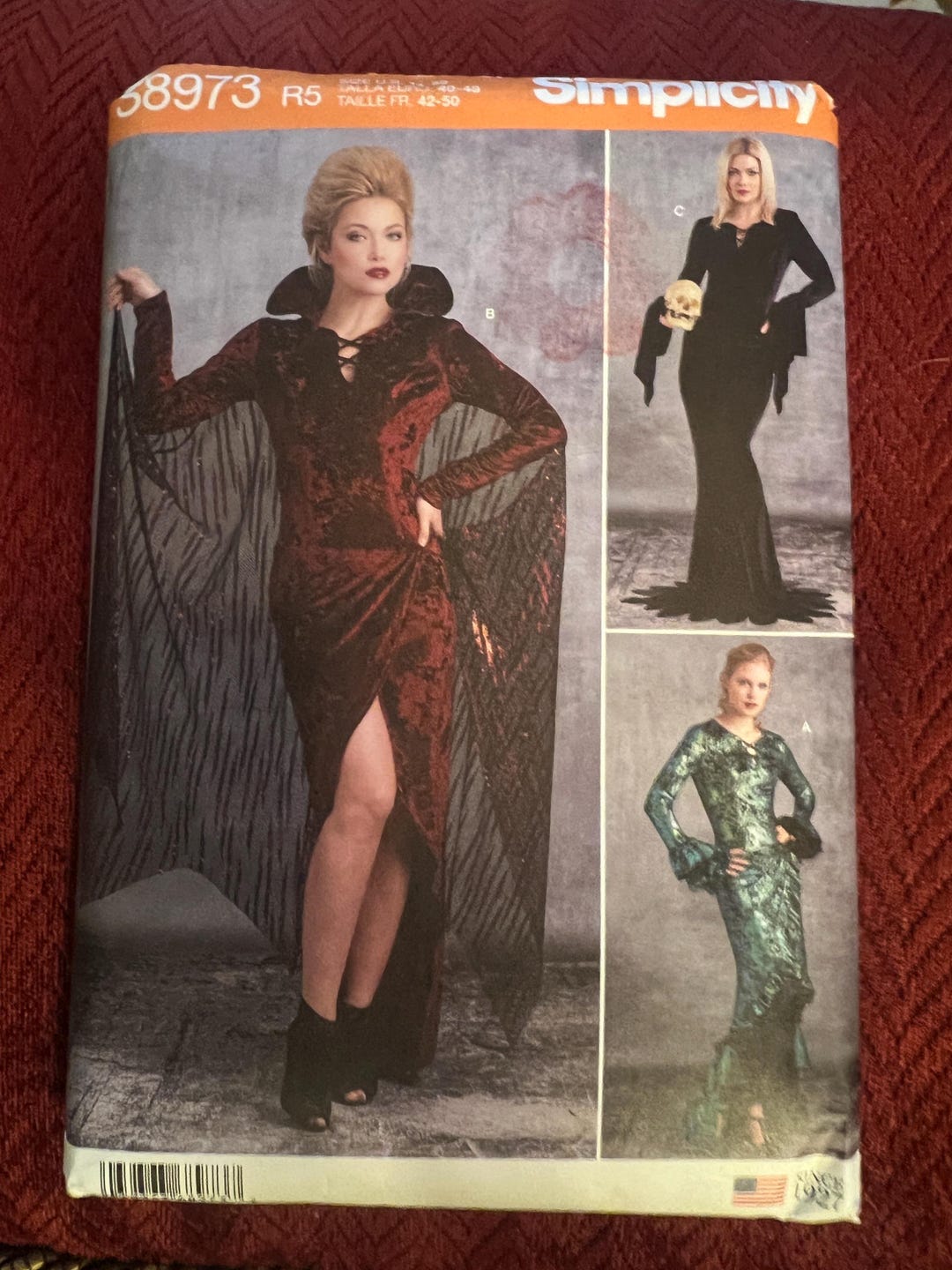 Simplicity Pattern S8973 Size 14-22 Haunt Couture, Vampire Dress - Etsy