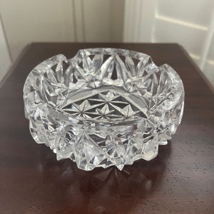 Mid Century Beautiful Crystal Ashtray