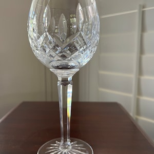 A Beautiful Waterford Irish Crystal single Hock Wine glass made by Waterford. Lismore pattern