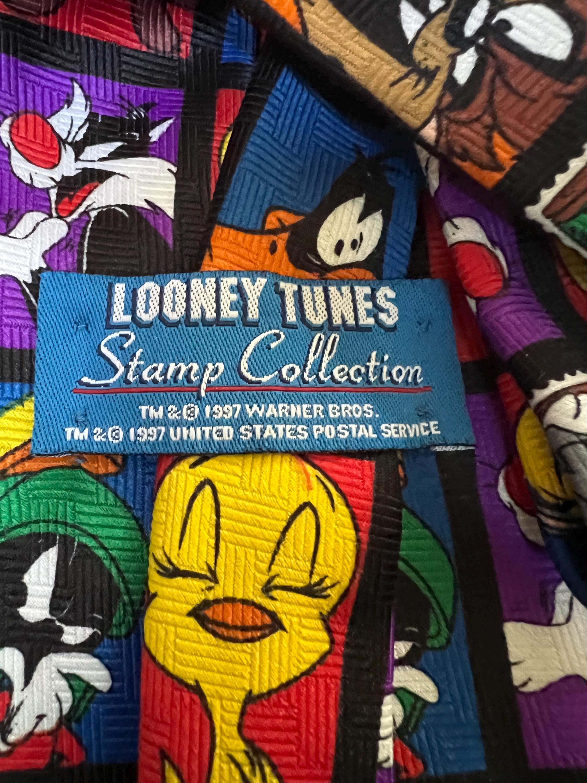 1997 Looney Tunes Stamp Collection Bugs Bunny and Friends Tie - Etsy