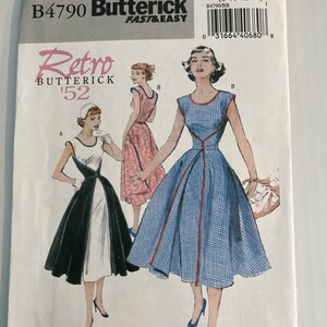 Butterick Pattern B4790 size 1952’s Retro Pattern size 8, 10, 12, 14,