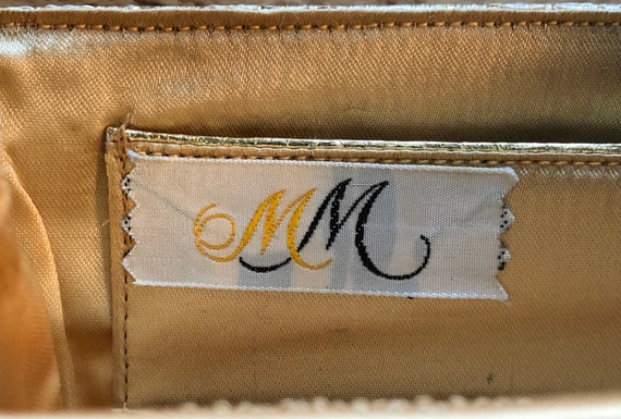Vintage gold brocade Morris Moskowitz handbag clu… - image 8