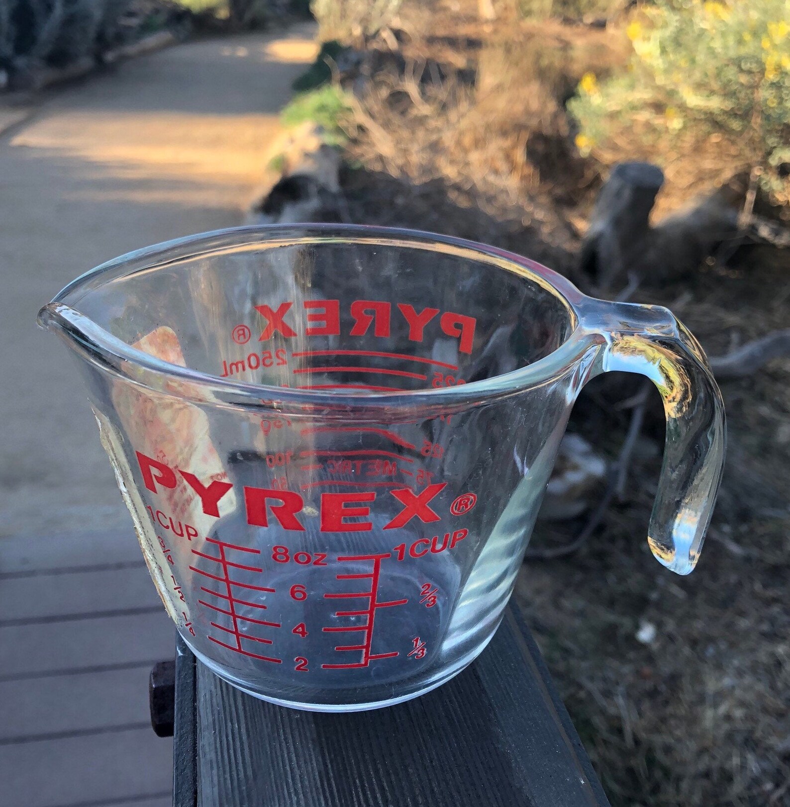 Vintage Pyrex Measuring Cup With Original Label 8 Ounces Wet Etsy