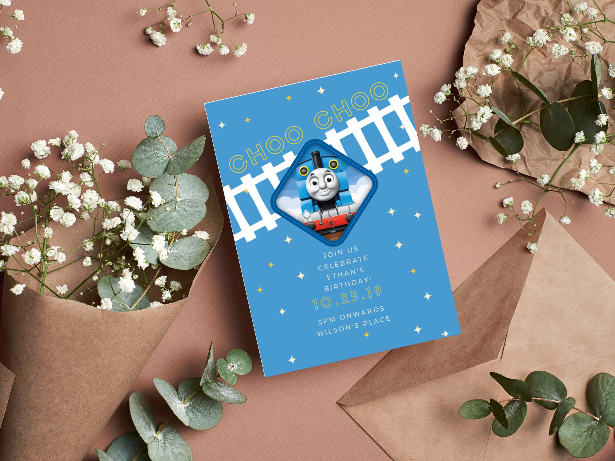 Thomas The Tank Engine Train Birthday Invitation Kids Etsy Australia thomas-the-tank-engine-train-birthday-invitation-kids-etsy-australia
