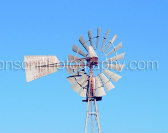 Photograph of windmill red