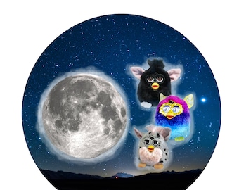 Three Furby Moon Sticker