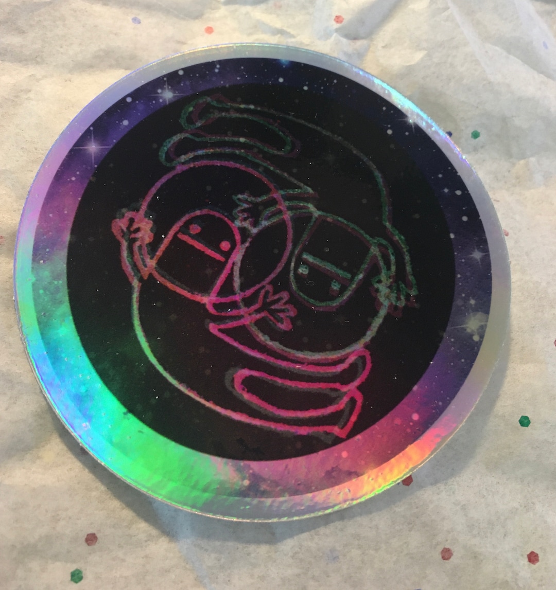 BOGO Holographic Space Friends Sticker - Etsy