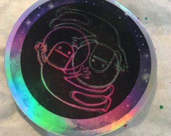BOGO Holographic Space Friends Sticker