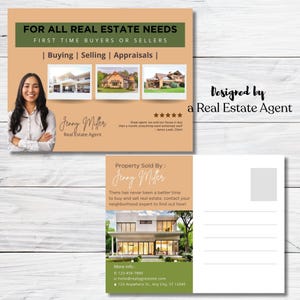 Real Estate Postcard, Listing Prospecting, Realtor Marketing Template, Real Estate Agent Postcard, Client Marketing, Digital Canva Template