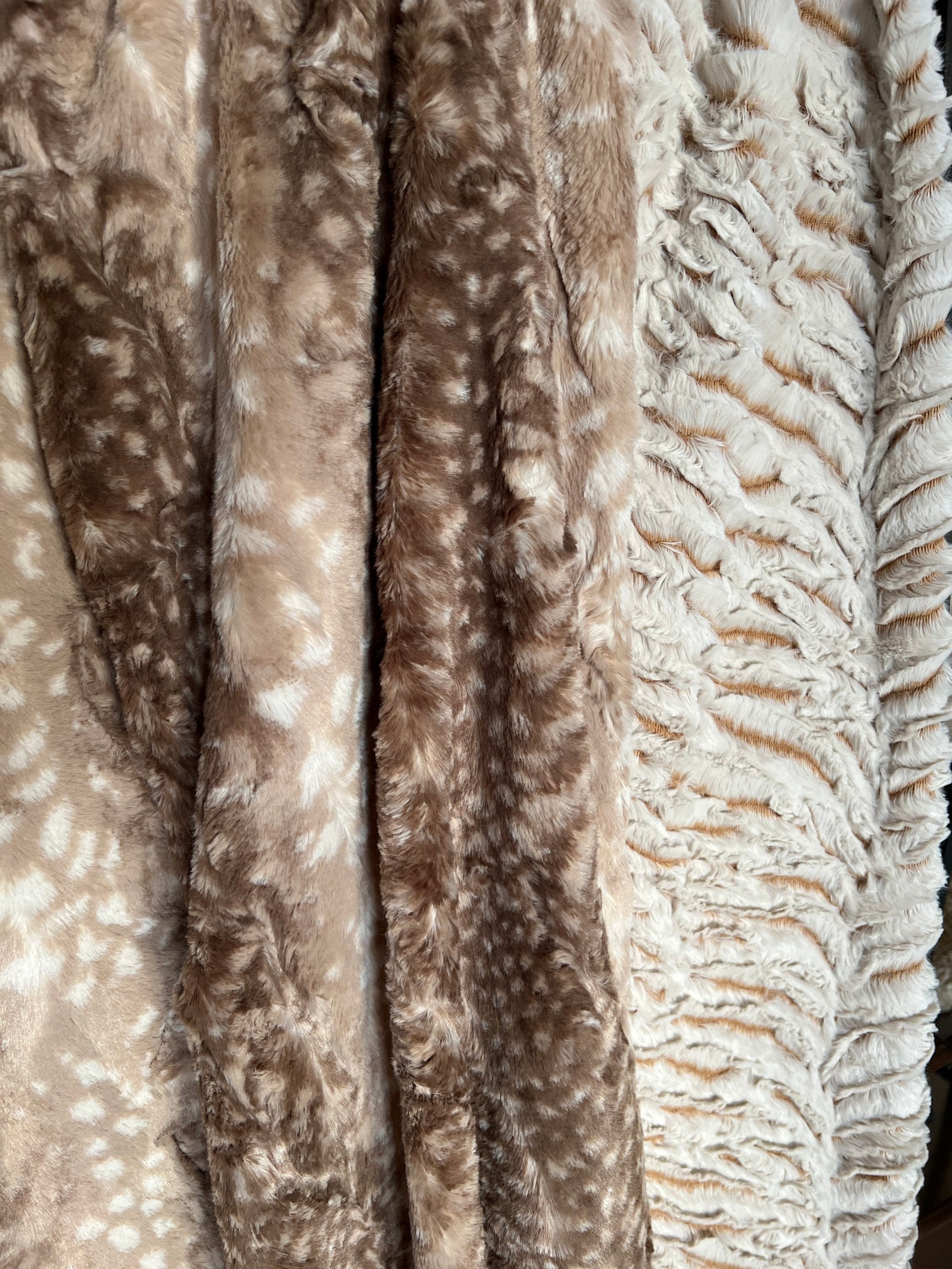 Faux Fur Fawn Baby Blanket Deerskin Blanket Country Western Etsy