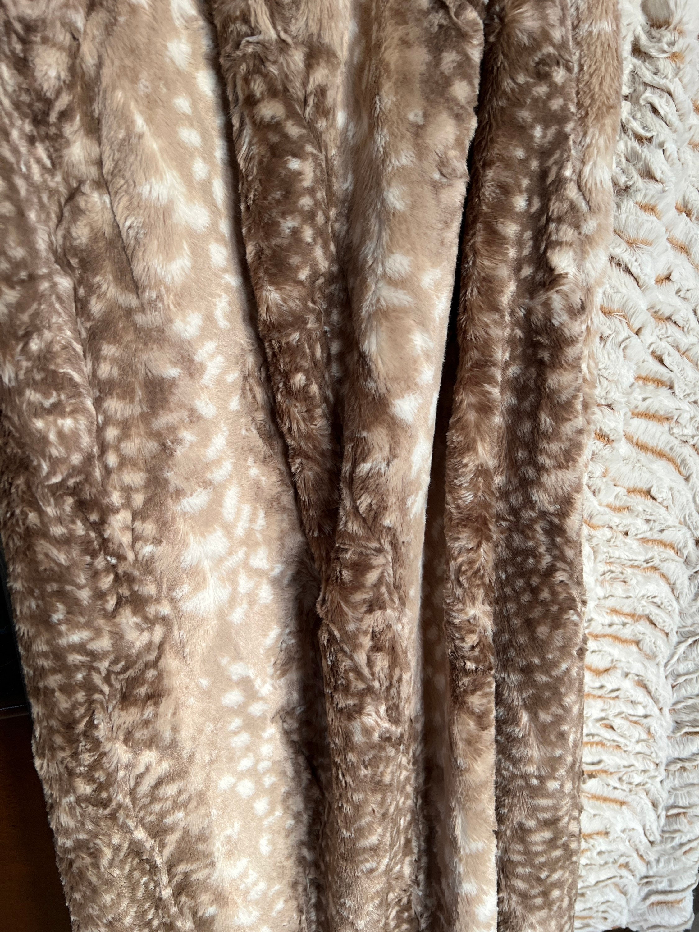 Faux Fur Fawn Baby Blanket Deerskin Blanket Country Western Etsy