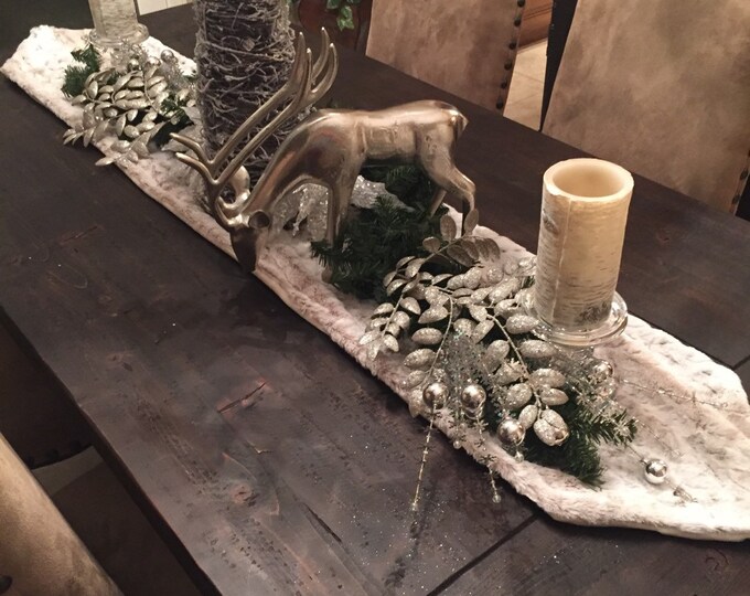 Faux Fur Table Runner Holiday Table Runner Luxury Table Etsy