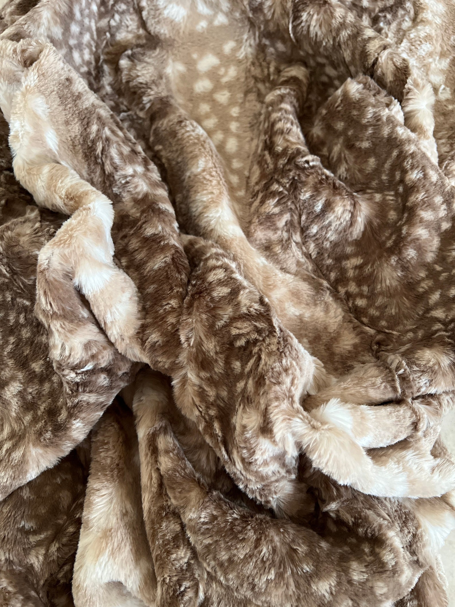 Faux Fur Fawn Baby Blanket Deerskin Blanket Country Western Etsy