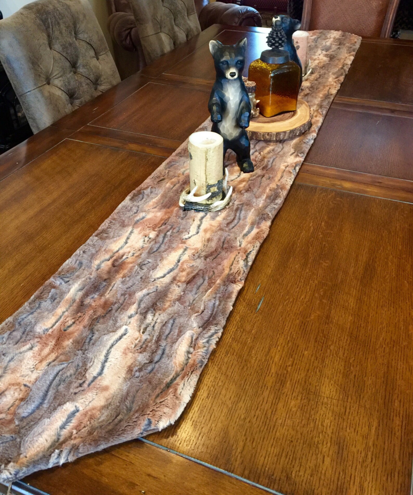 Faux Fur Table Runner Holiday Table Runner Luxury Table Etsy