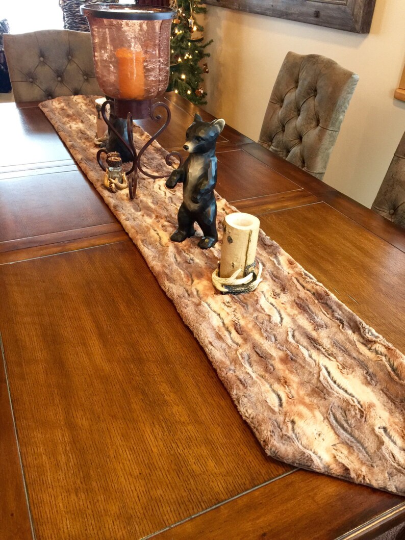 Faux Fur Table Runner Holiday Luxury Image 0