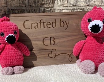 Handmade Flamingo Plushie: Polyester Yarn Stuffed Animal