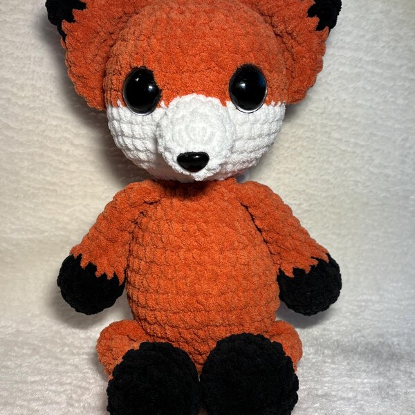 Handmade Felix the Fox Plushie: Polyester Cuddle Toy