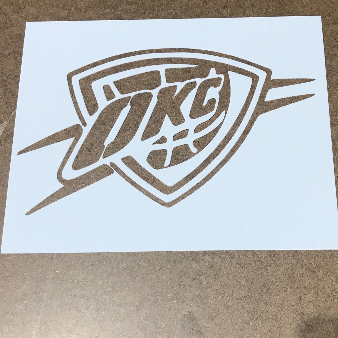 NBA Okc Stencil for Paint Parties Reusable Tracing Template Etsy