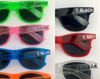 Transparent Personalized Sunglasses, Party Sunglasses, Bachelorette Party Favors, Custom Sunglasses, Wedding Favors, Destination Wedding