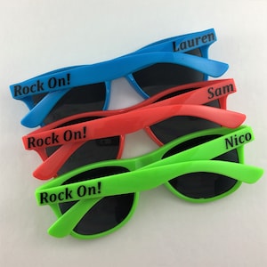 Rock On KIDS gepersonaliseerde zonnebril, gunst voor kinderfeestje, gunst voor kinderverjaardag, goodybagvuller, gunst voor zwembadfeest, gunst strandfeestje