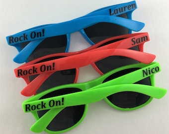 Rock On KIDS Personalisierte Sonnenbrille, Kinderparty Favor, Kindergeburtstag Favor, Goody Bag Stuffer, Pool Party Favor, Beach Party Favor