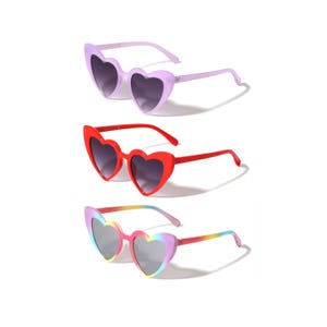 Heart KIDS Personalized Sunglasses, Red Heart Sunglasses, Kids Heart Sunglasses, Purple Heart Sunglasses, Rainbow Heart Sunglasses