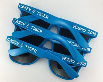 Blue Personalized Sunglasses, Wedding Favors, Bachelorette Gifts, Bachelorette Sunglasses, Destination Wedding, Party Favors