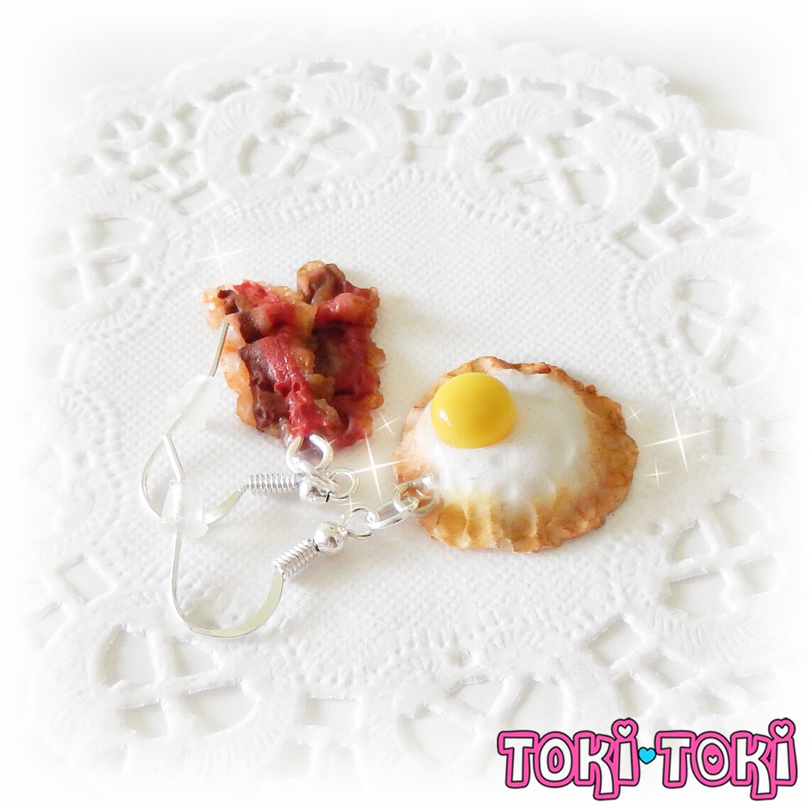 Bacon And Eggs Earrings Breakfast Earrings Funny Earrings Etsy