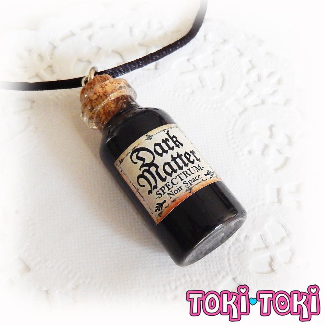 Dark Matter Bottle Necklace Goth Necklace Galaxy Necklace Etsy