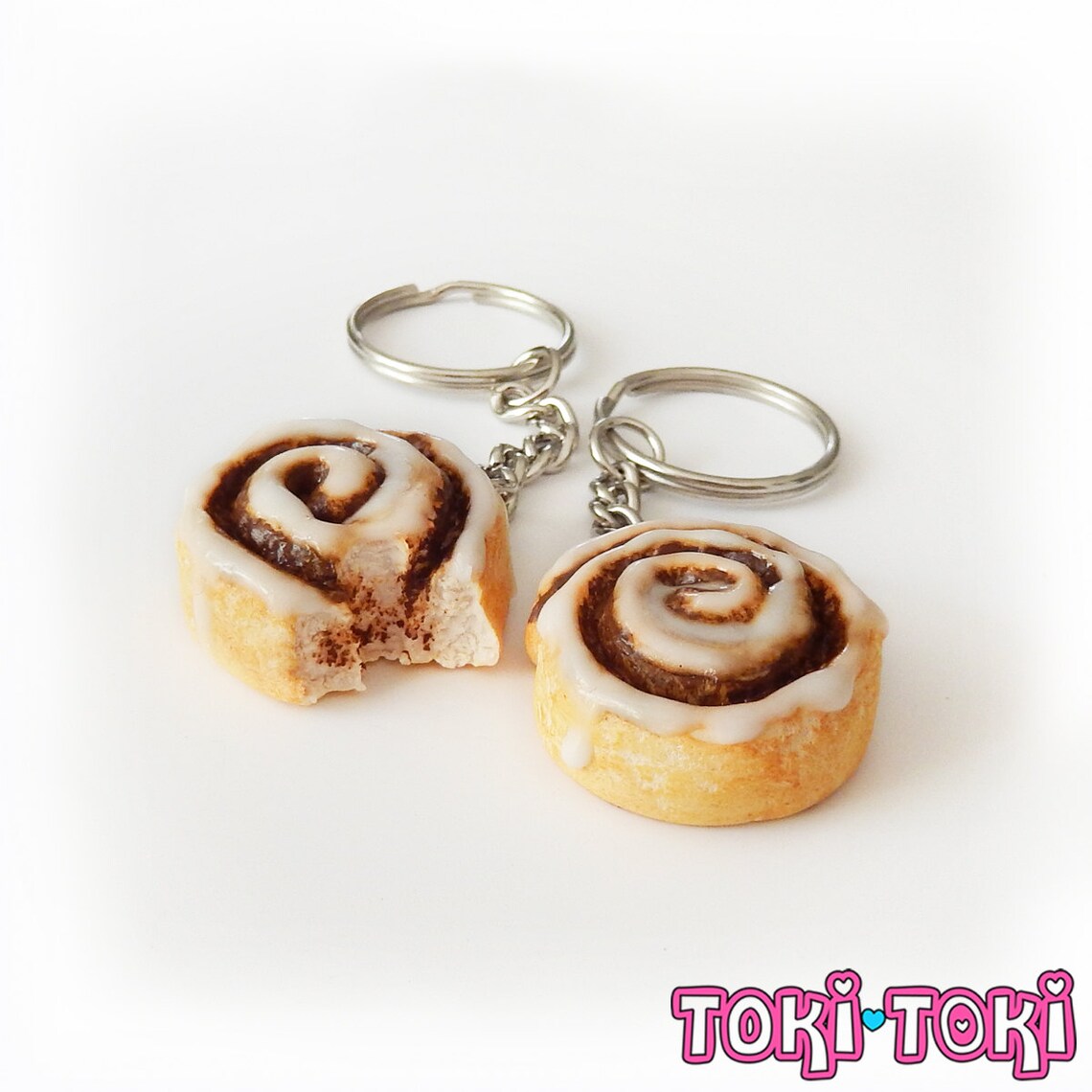 Cinnamon Roll Best Friend Keychain Miniature Food Jewelry Etsy