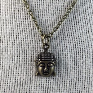 Buddha Necklace - Buddha Head Pendant - Buddha Head Necklace Chain  - Buddhist Pendant