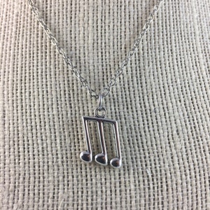 Music Note Pendant - Musical Note Necklace - Music Note Necklace Chain