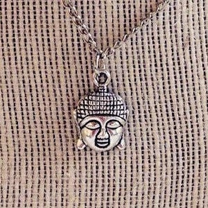 Buddha Head Pendant - Buddha Necklace  - Buddha Head Necklace Chain - Buddhist Pendant