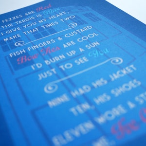 Dr. Who Love Poem : Tarjeta de felicitación TARDIS - Envío gratis