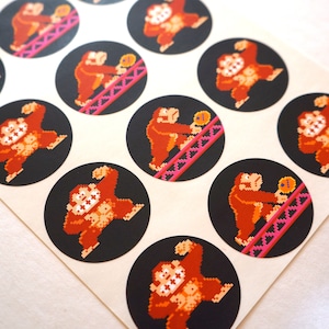Arcade Game Retro Donkey Kong Stickers: Set van 24 Stickers - Gratis verzending