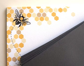 Bumble Bee Honeycomb Letter Writing Stationery Set : Free Shipping