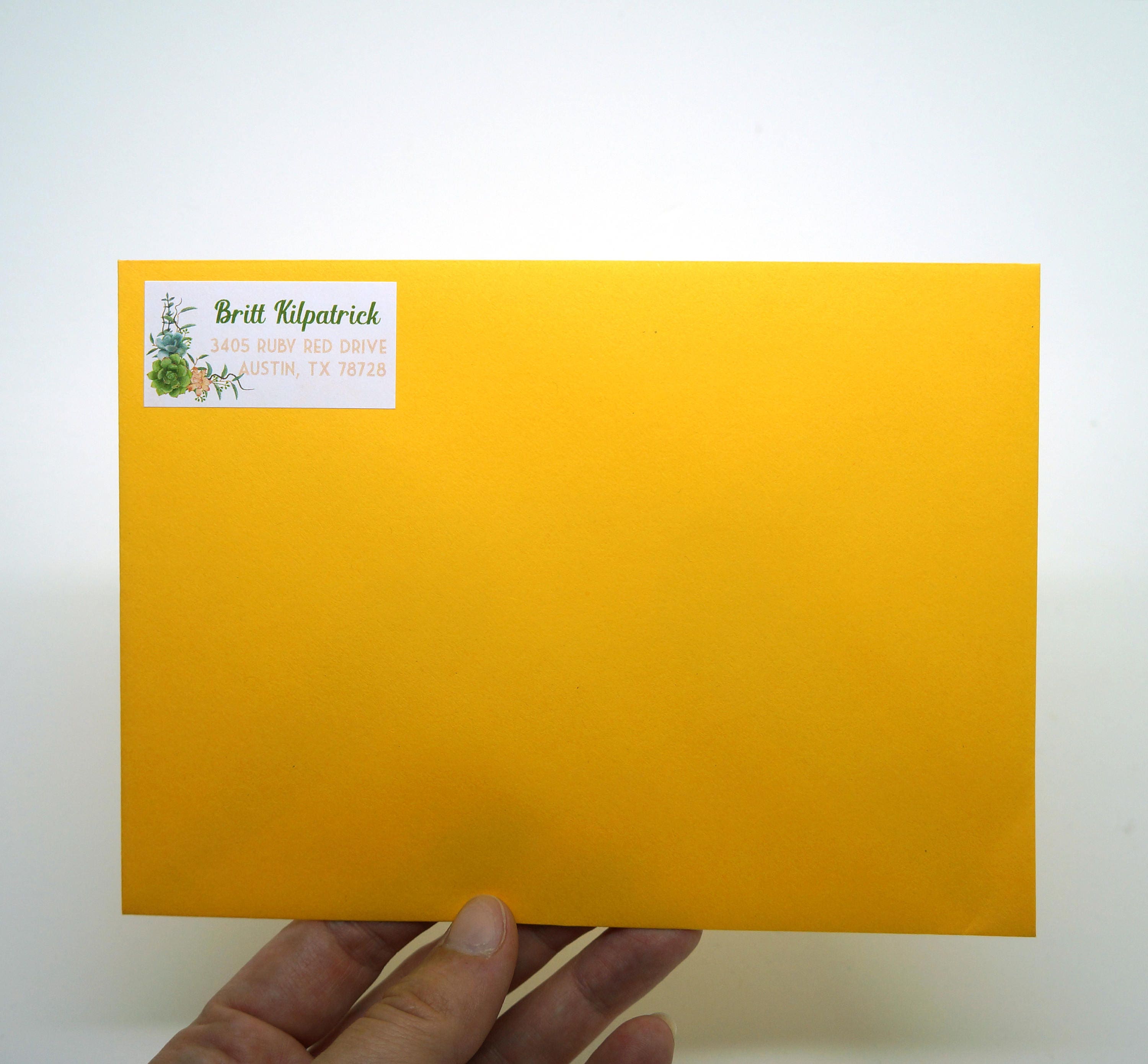 Sunny Cactus Return Address Labels - Set Of 240 Self-Adhesive Personalized Labels