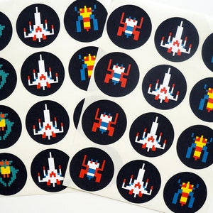 Galaga 24 Pack of Arcade Stickers : FREE SHIPPING