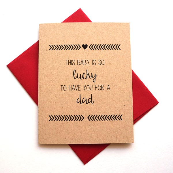 This Baby is so Lucky to Have You for a Dad / Mom / Parent Greeting Card: Free Shipping