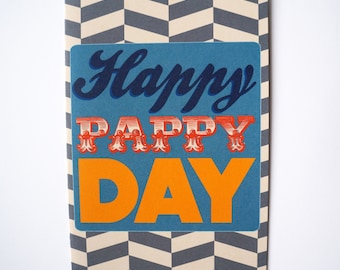 Happy Pappy Day - Fathers Day Greeting Card - Free Shipping