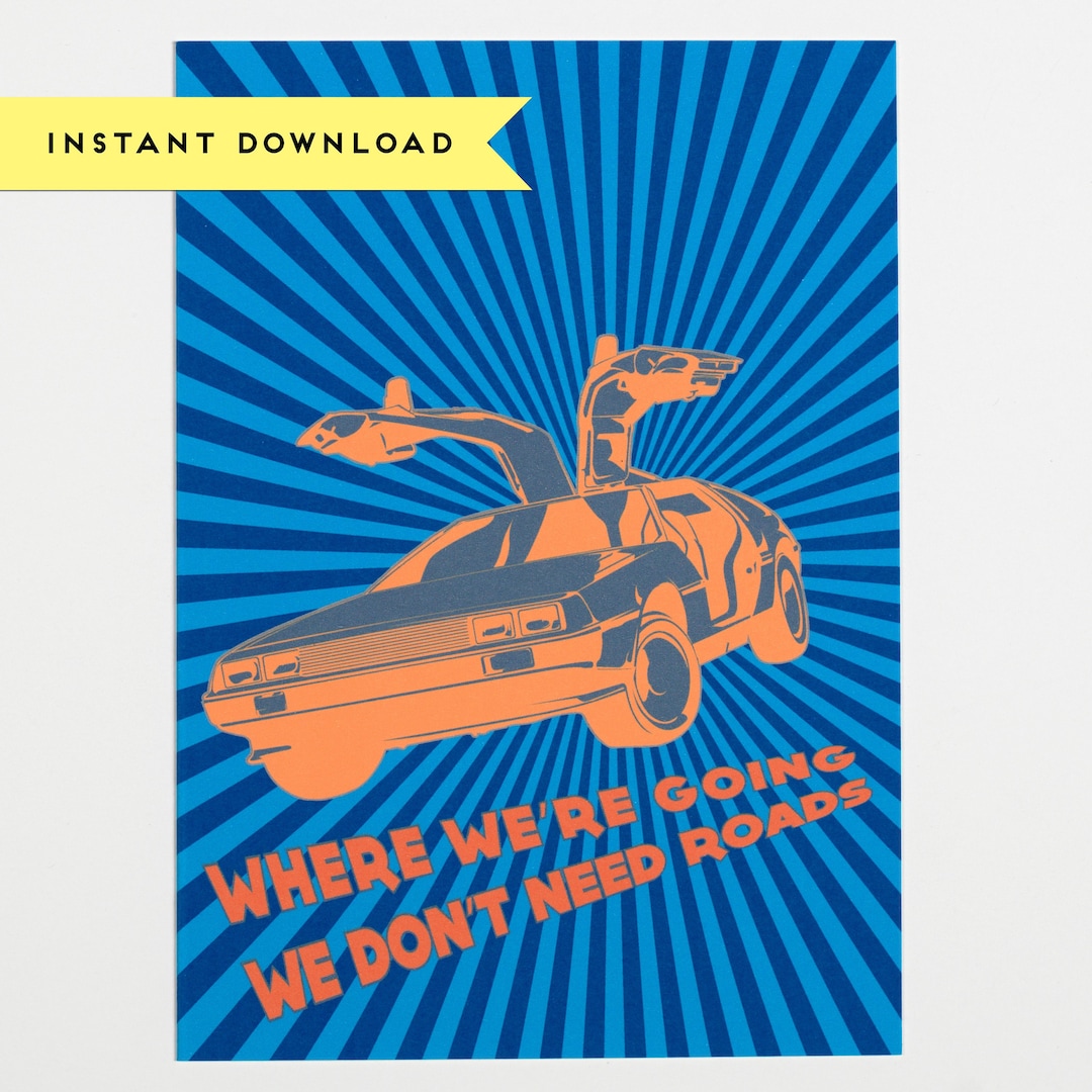 Back to the Future Greeting Card : Instant Download, Printable Card ...