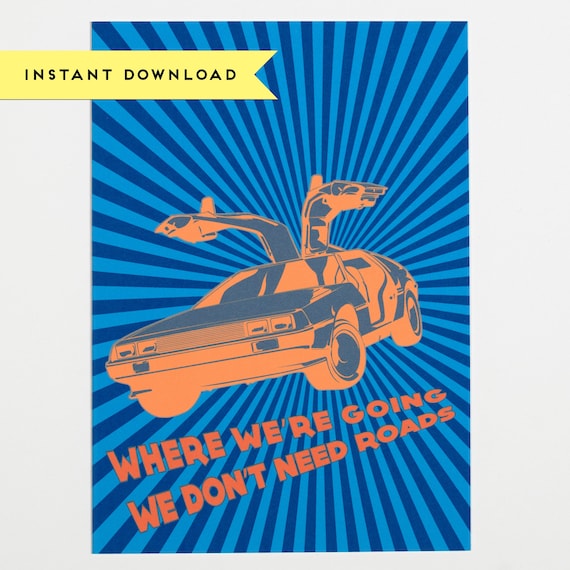 Back to the Future Greeting Card : Instant Download Printable | Etsy
