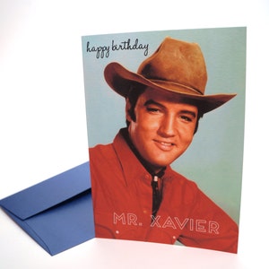 Tarjeta de Felicitación de Feliz Cumpleaños Elvis Personalizada: Envío Gratis
