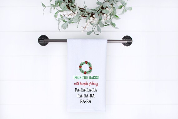 Halls! Deck the Harrs Christmas Story Movie Decor Holiday Funny Kitchen Hand Towels Halls! Deck the Harrs Christmas Story Movie Decor Holiday Funny Kitchen Hand Towels