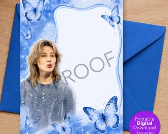 Biglietto di San Valentino vuoto di Jimin dei BTS - Stampabile in formato digitale 5x7