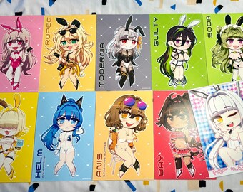 NIKKE Postcard Prints - Bunny/Summer/Etc - Viper, Rupee, Modernia, Guilty, Soda, Elegg, Helm, Anis, Bay, Noir, Blanc - Goddess Of Victory