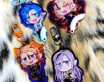 HoloTEMPUS 3" Charms [Double-Sided Gradient Acrylic] - Regis Altare, Magni Dezmond, Axel Syrios, Vesper Noir - Holostars / Hololive EN