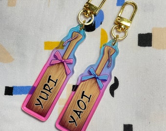 Yaoi / Yuri Paddle 3" Charms [Double-Sided Gradient Acrylic]