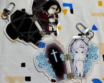 GRAVE and CINDERELLA 3" Acrylic Hinge Charms - NIKKE Goddess Of Victory