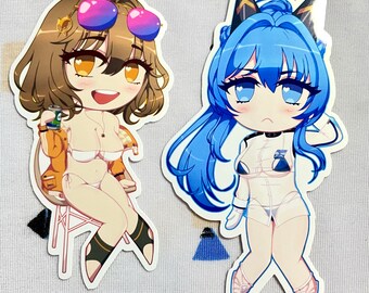 NIKKE SUMMER Anis and Helm 3.5”-4” Stickers - NIKKE: Goddess of Victory